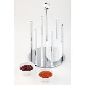 APS Dispenser voor schaaltjes Chanson; 14x14x25.5 cm (BxØxH); zilver