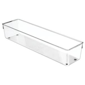 IDesign  Lade Organizer, 10.2 x 40.6 x 7.6 cm, Kunststof, Transparant