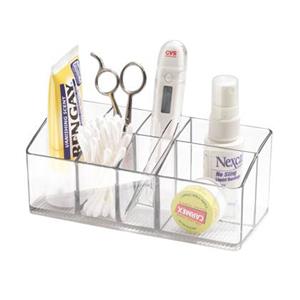 IDesign  Make-up Organizer, Schuin, 7 Vakken, Transparant, Kunststof