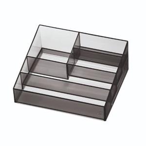 IDesign  Nagellak Organizer met 5 Vakken, 20.3 x 16.5 x 8.3 cm, Smoke