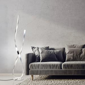 PAUL NEUHAUS LED vloerlamp Linda, chroom, metaal, dimbaar