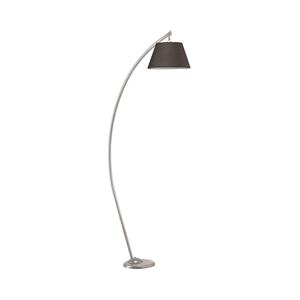 ONLI Vloerlamp Sinea, zilver/zwart, hoogte 110cm, ijzer, textiel
