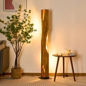 Eco-Light Venus vloerlamp, bruin, hoogte 141 cm, hout, 4-lamps