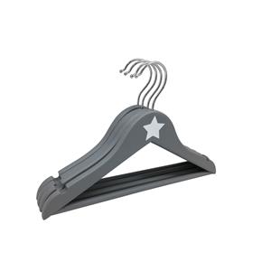 SPACEO Set Van 4 Mini Granieten Houten Hangers 3 Fsc 