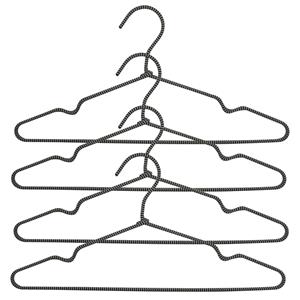 SPACEO Hanger Metaal En Koord Set Van 4  Hanger Metaal En Koord Set Van 4 H.20.5 X L.40 X D.1.6 Cm