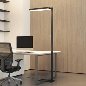 Arcchio LED vloerlamp Timon, 54W, zwart, hoogte 195 cm