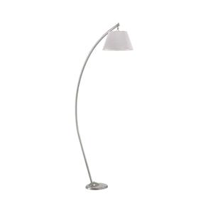 ONLI Vloerlamp Sinea, zilver/zilver, hoogte 110 cm, ijzer, textiel