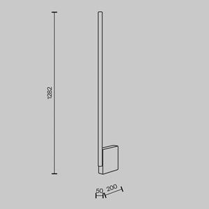 Maytoni LED vloerlamp Solid, hoogte 128,2 cm, beton, acryl