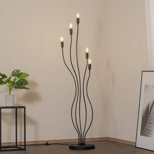 Opviq Vloerlamp Bonibon 13231 zwart metaal hoogte 155 cm 5-lamps