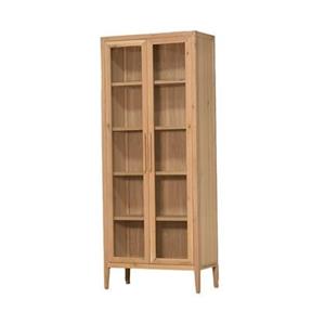 DÉJA Living  Vitrinekast Eiken Naturel 200cm - Glazen Deur - Camille