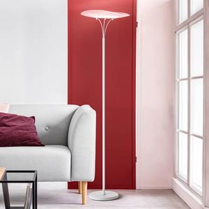 Fabas Luce LED vloerlamp Vela, wit/transparant, 175cm, acryl, dimmer