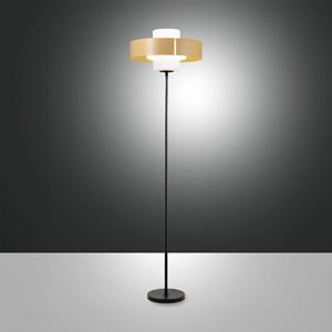 Fabas Luce Vloerlamp Loto, zandkleurig, hoogte 170 cm, voetdimmer, E27