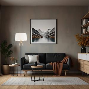 Argon Priam vloerlamp, zwart/goud, staal, E27, 158 cm