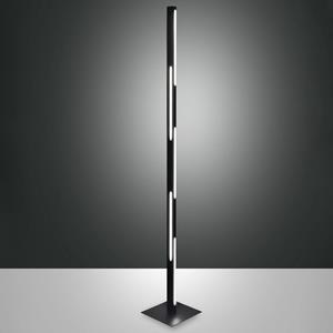 Fabas Luce LED vloerlamp Ling, zwart, hoogte 165 cm, dimbaar, metaal