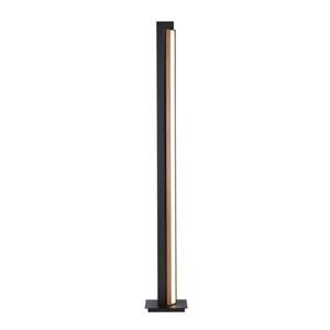 Pure LED vloerlamp  Lines, zwart, hout, afstandsbediening, 140 cm