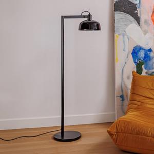 FARO BARCELONA Vloerlamp Tatawin, zwart, staal/glas, hoogte 148 cm