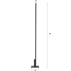 Quitani Talon LED vloerlamp mat geëloxeerd zwart