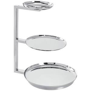 Vega Etagère Dordo; 27x39x35 cm (BxHxD); zilver