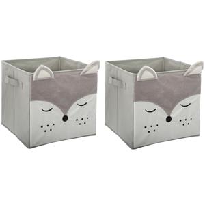 Atmosphera Opbergmand/kastmand vos - 2x - voor kinderen