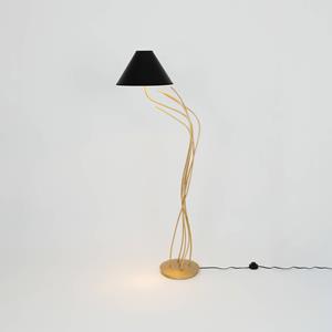 Holländer Vloerlamp Ischia 1-lamp zwart/goud