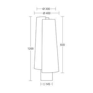 HerzBlut vloerlamp Jojo, hout, bruin/crème, 120 cm, E27