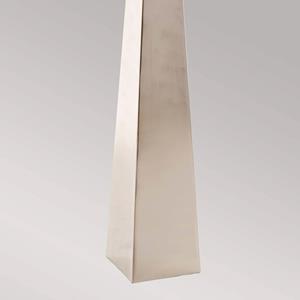 ELSTEAD Vloerlamp Ascent, gepolijst nikkel, zwarte kap
