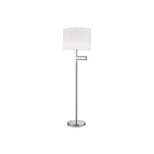 Knapstein Vloerlamp Lilo, mat nikkel, cilindrische kap