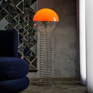 Verpan vloerlamp Wire, oranje