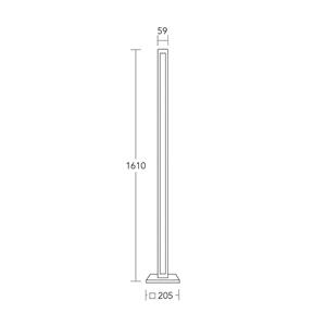 HerzBlut LED vloerlamp Karl K, hout, dimbaar, 161 cm