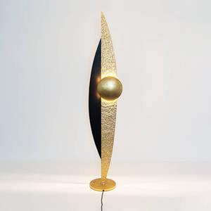 Holländer LED vloerlamp La Presa indirect goud/zwart/bruin