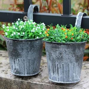 Amusedly Uitstekende plantenbakken met grote capaciteit, krulhaken, decoratief S