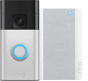 Ring Battery Video Doorbell Nikkel + Chime Pro