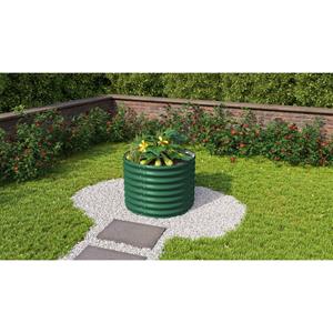 Vitavia Verhoogd Moestuinbed Vita Maat 630 Rond Zincalume Groen Ø82x63cm
