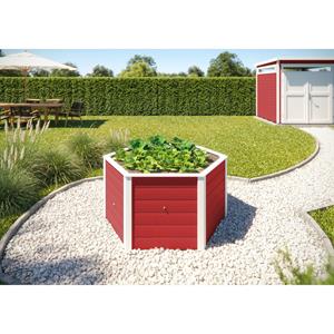WEKA Element Verhoogd Bed 6-hoek 669 21 Mm Rood 124x143cm