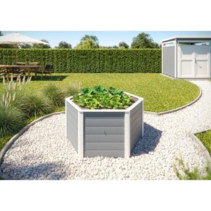 WEKA Element Verhoogd Bed 6-hoek 669 21 Mm Grijs 124x143cm