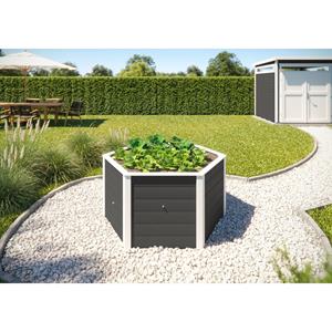 WEKA Element Verhoogd Bed 6-hoek 669 Antraciet 124x143cm