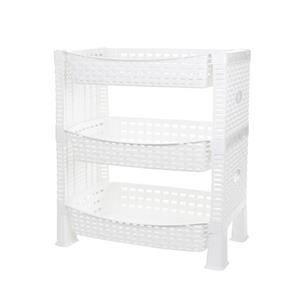 CM keuken opbergrek - 3-laags - wit - met gaatjes - kunststof - 47 x x 30  -