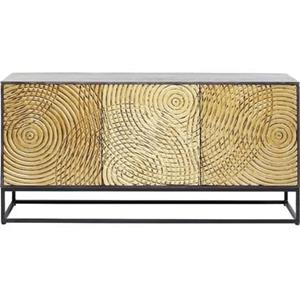 Kare Design Circulo Dressoir - B160 X D40 X H80 Cm - Hout - Zwart