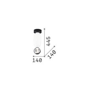 Ideallux Ideal Lux LED plafondlamp Lumiere-1, opaal/grijs glas, zwart