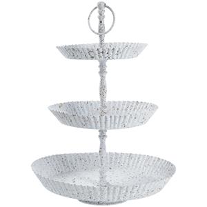 Vega Decoratieve etagère Abunya; 35x47 cm (ØxH); wit/bruin/grijs/antraciet