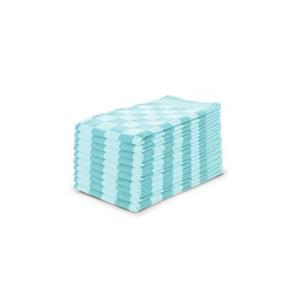 Elegance Eleganzzz Theedoekenset Blok 65x65cm - turquoise - set van 10