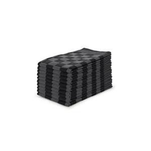 Elegance Eleganzzz Theedoekenset Blok 65x65cm - zwart - set van 10