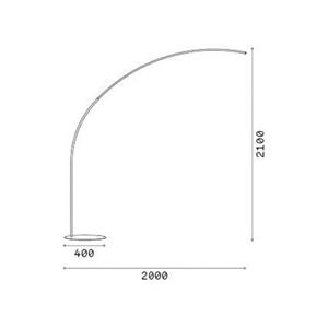 Ideallux Ideal Lux LED vloerlamp Comet zwart, metaal, hoogte 210 cm