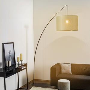 TK Lighting Vloerlamp Moby Green met stoffen kap