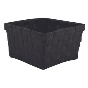 MSV Opbergmandje 14x14cm Zwart