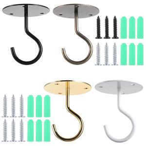 LYguoduan Metal Plant Bracket Wall Mount Hangers Ceiling Hooks for Hanging Plants hanging basket hooks Gold 65mm
