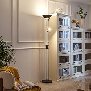 LINDBY LED leeslampje Josefin, zwart, leeslampje, dimbaar