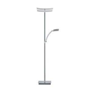 HELL LED vloerlamp Andy, 3-lamps, mat nikkel, CCT, dimmer