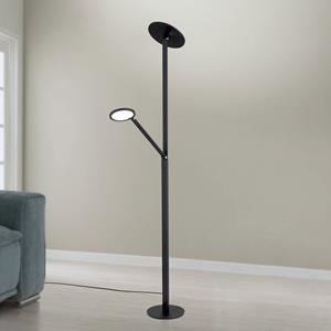 Orion LED vloerlamp Fati, hoogte 181 cm, aluminium, leeslampje, dimmer, CCT