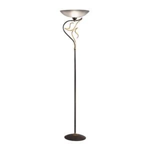 Kögl Uplighter vloerlamp Amabile, roest-goud met witte glas